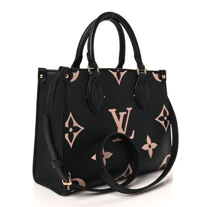 Louis Vuitton Empreinte Monogram Giant Onthego PM Black Beige 3 of 9