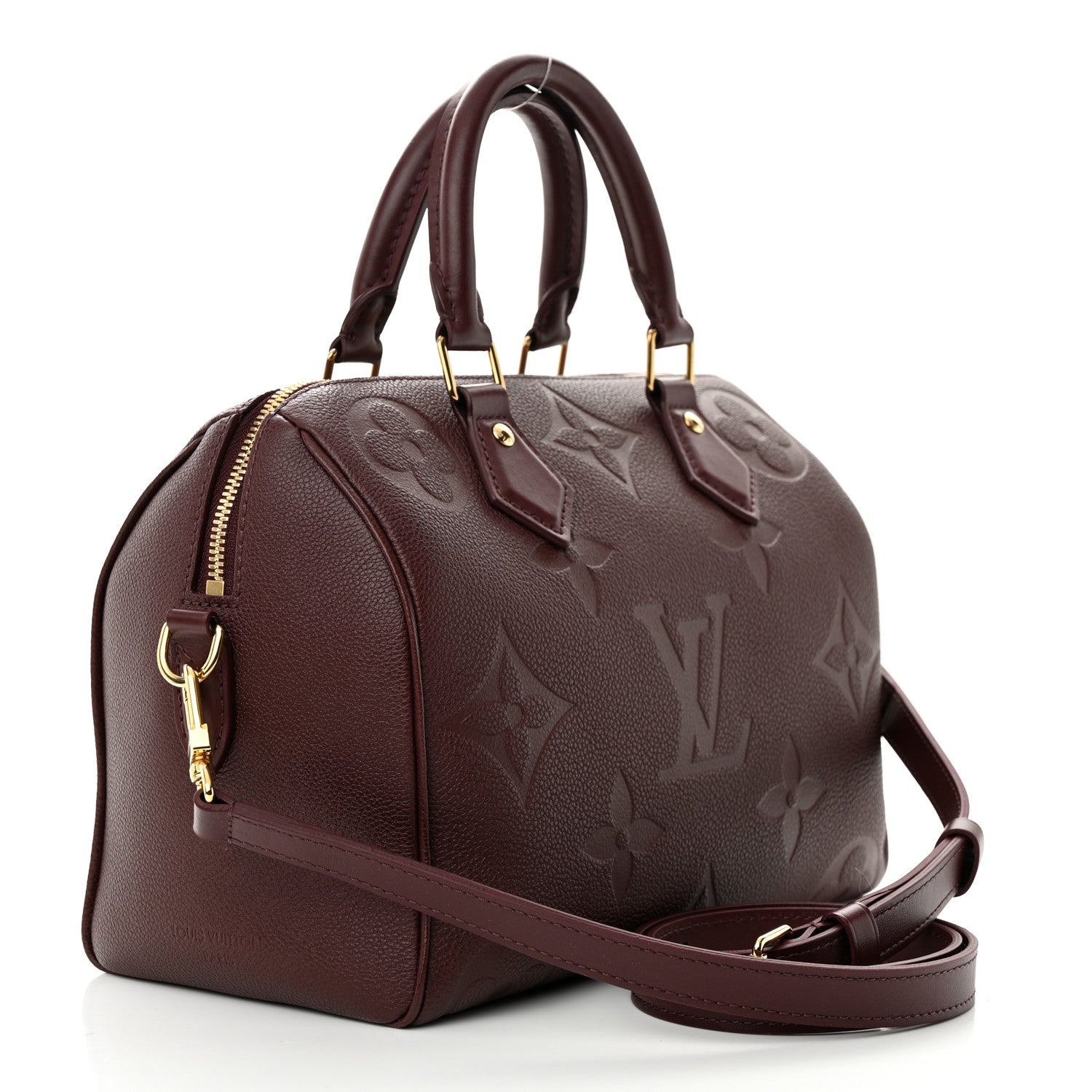 Louis Vuitton Empreinte Monogram Giant Speedy Bandouliere 25 Wine 3 of 9
