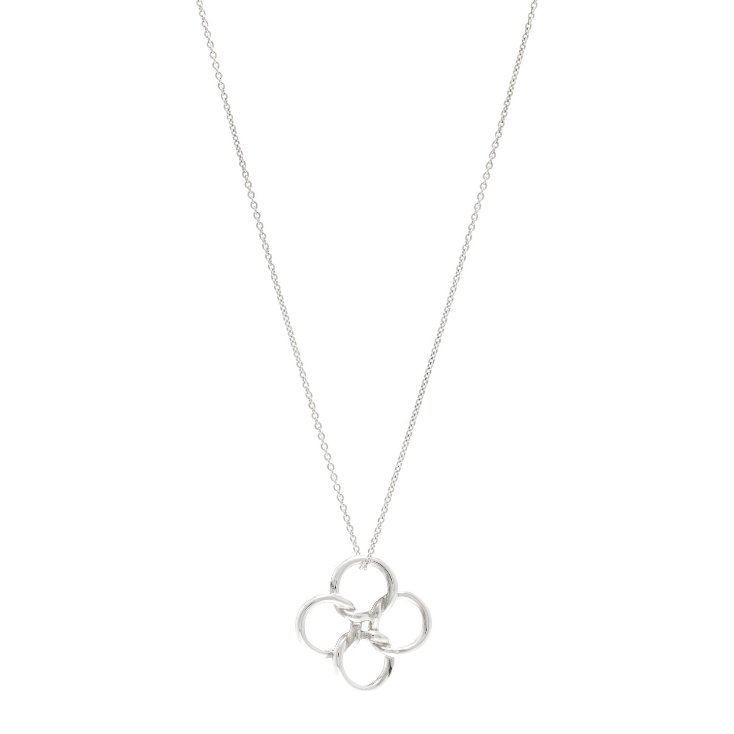 Sterling Silver Elsa Peretti Quadrifoglio Pendant Necklace