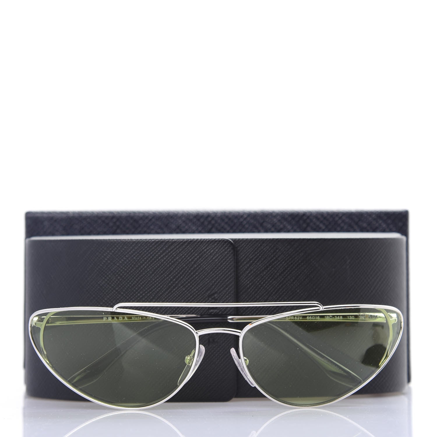 Prada Metal Cat Eye Sunglasses SPR 62V Green 8 of 8