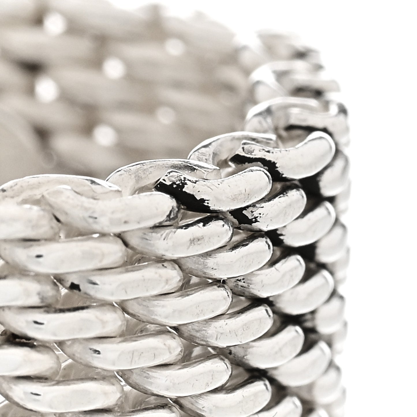 Sterling Silver Somerset Mesh Ring 56 7.5