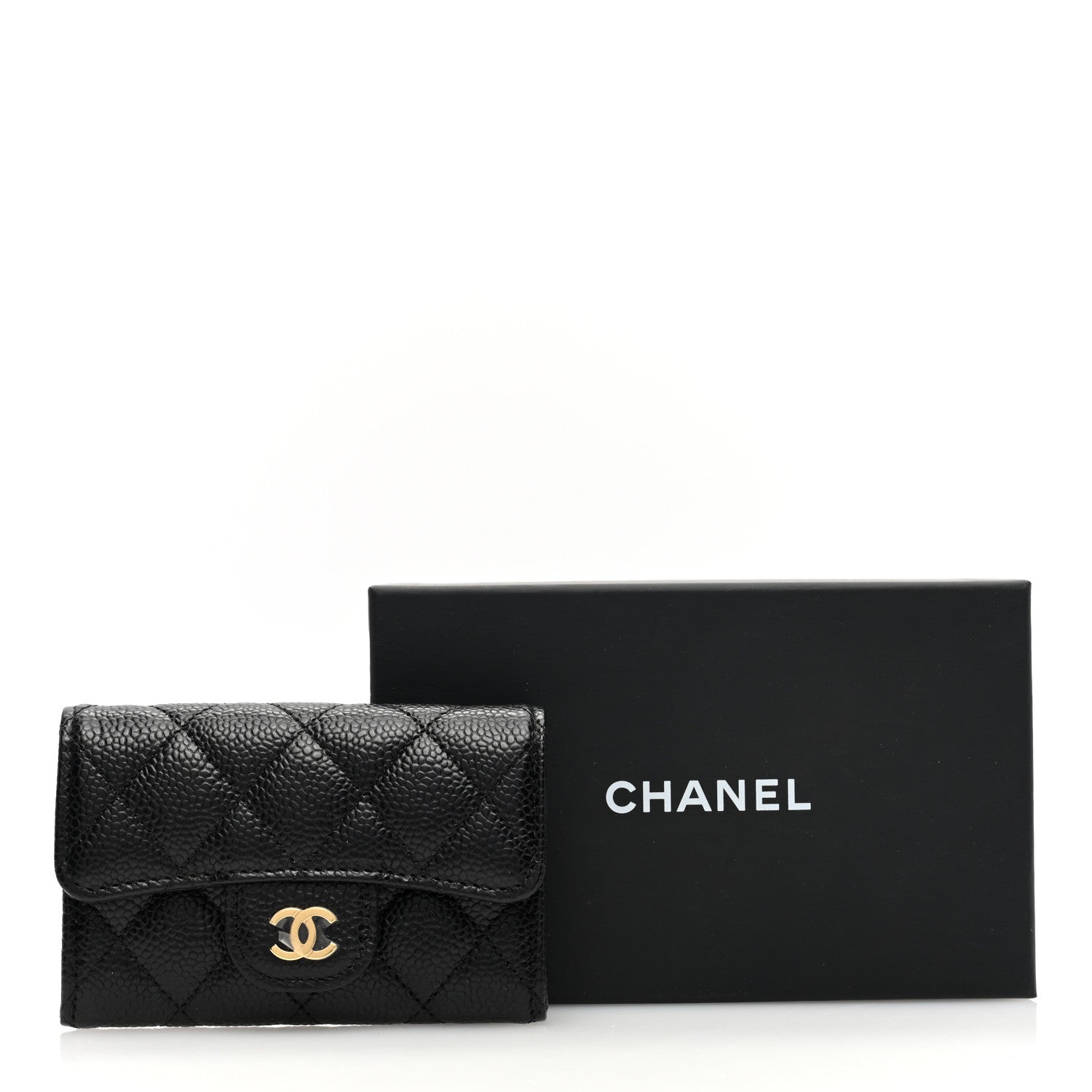 Chanel Caviar Quilted Flap Card Holder Wallet Black 8 of 8