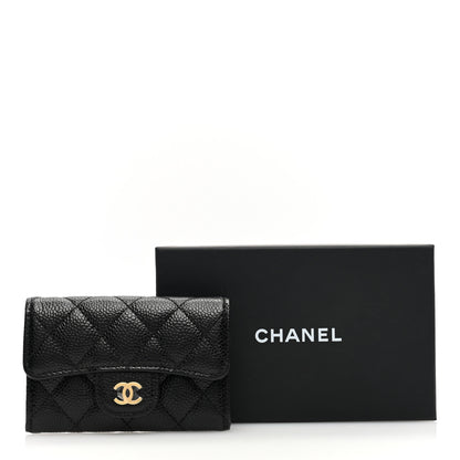 Chanel Caviar Quilted Flap Card Holder Wallet Black 8 of 8