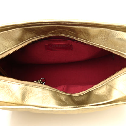 Chanel Metallic Lambskin Calfskin Quilted Medium Gabrielle Hobo Gold 5 of 9