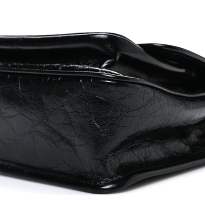Saint Laurent Crinkled Calfskin Matelasse Monogram Baby Niki Chain Satchel Black 10 of 10