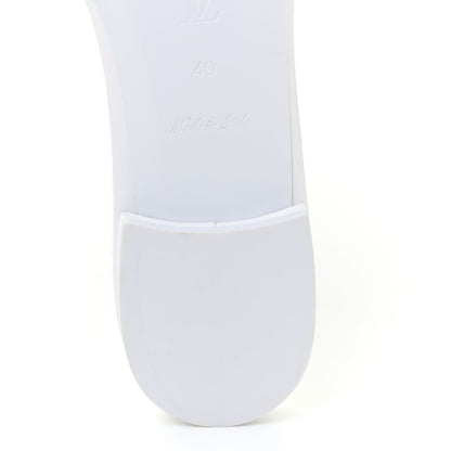 Louis Vuitton Lambskin Embossed Monogram Revival Flat Mules 40 White 16 of 21