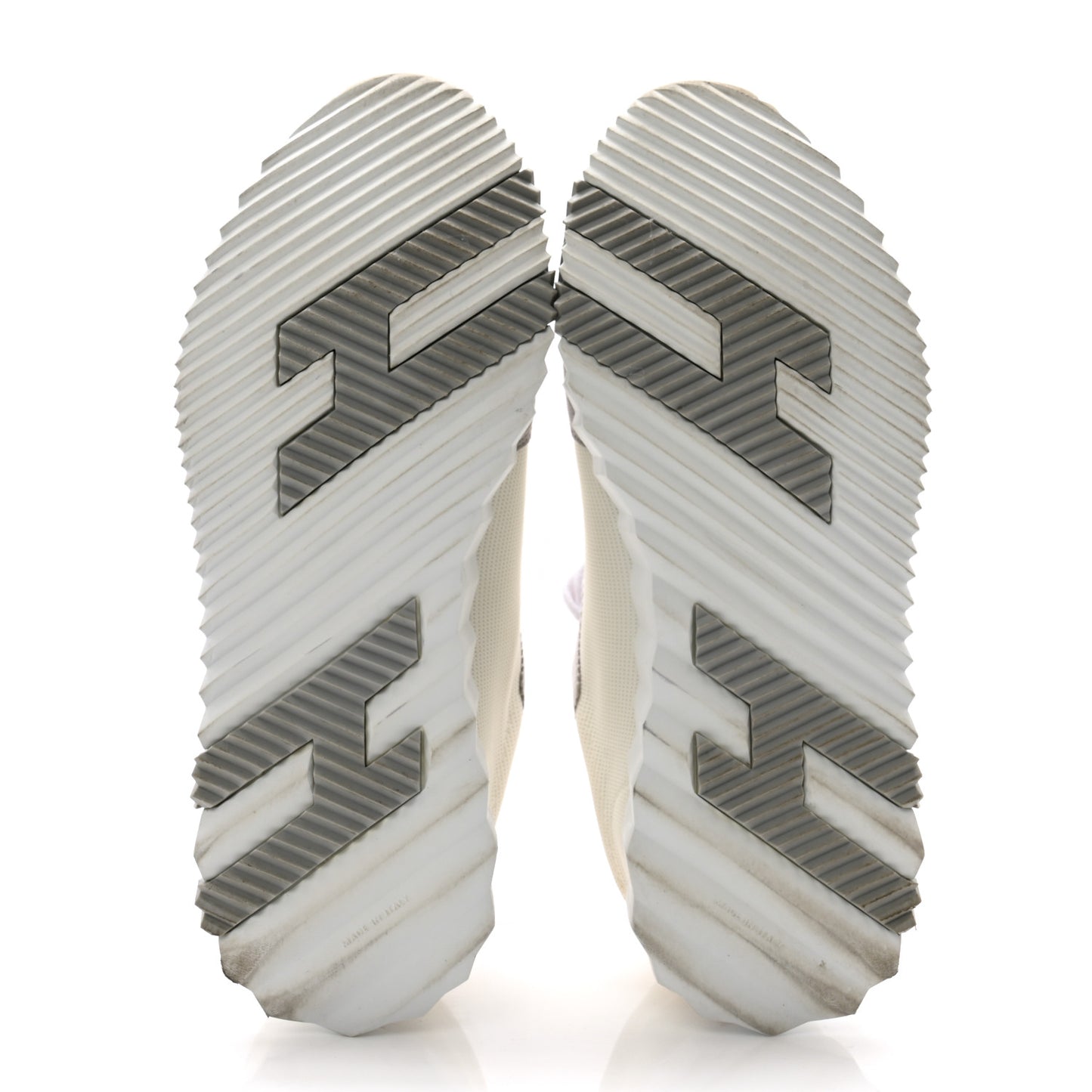 Technical Canvas Suede Goatskin Bouncing Sneakers 38 White Multicolor