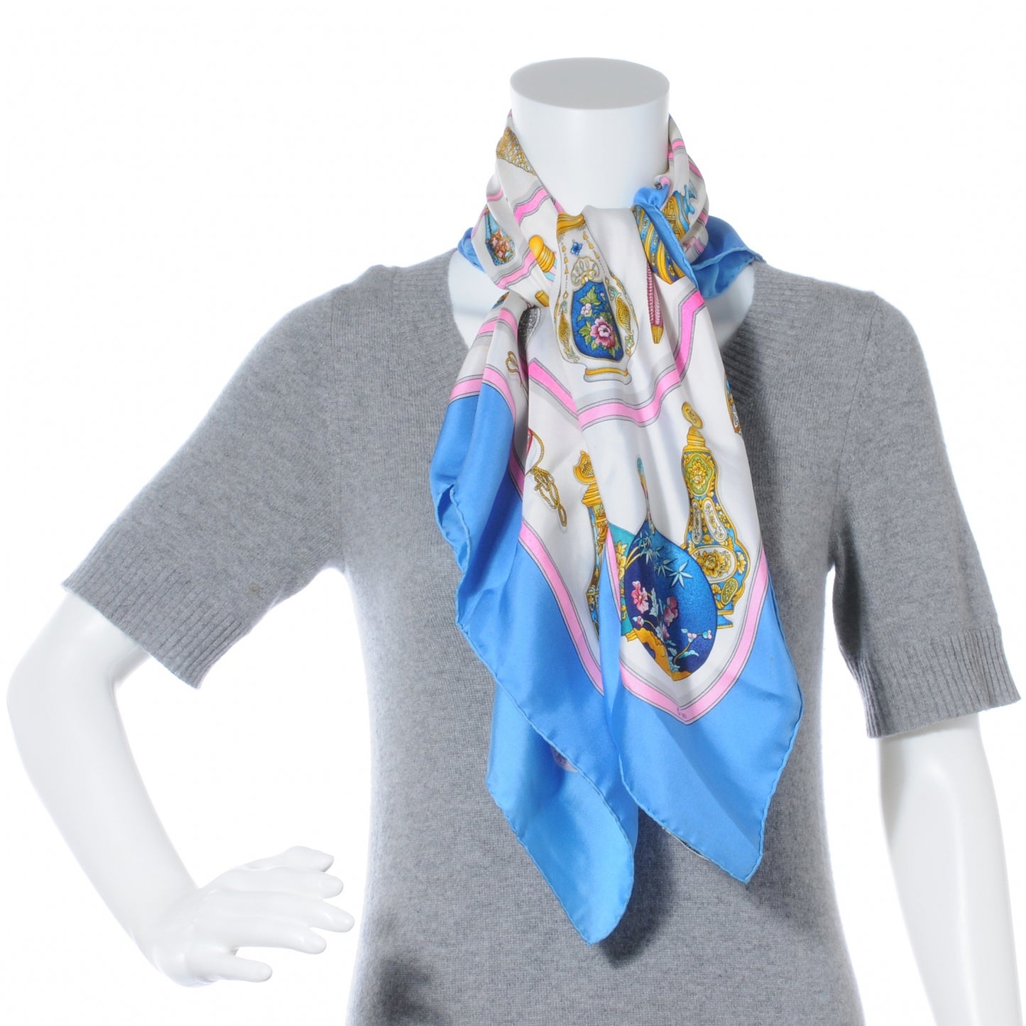Silk Qu Importe Le Flacon Scarf 90 Bleu