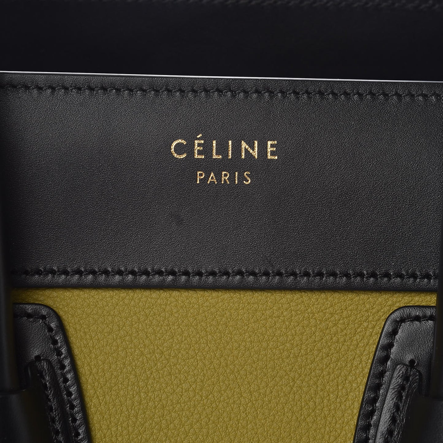 Baby Grained Calfskin Nubuck Micro Tri-Color Luggage Olive