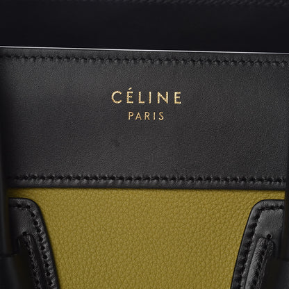 Celine Baby Grained Calfskin Nubuck Micro Tri-Color Luggage Olive 8 of 10