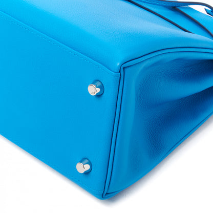 Hermes Evercolor Kelly Retourne 28 Bleu Frida 8 of 35