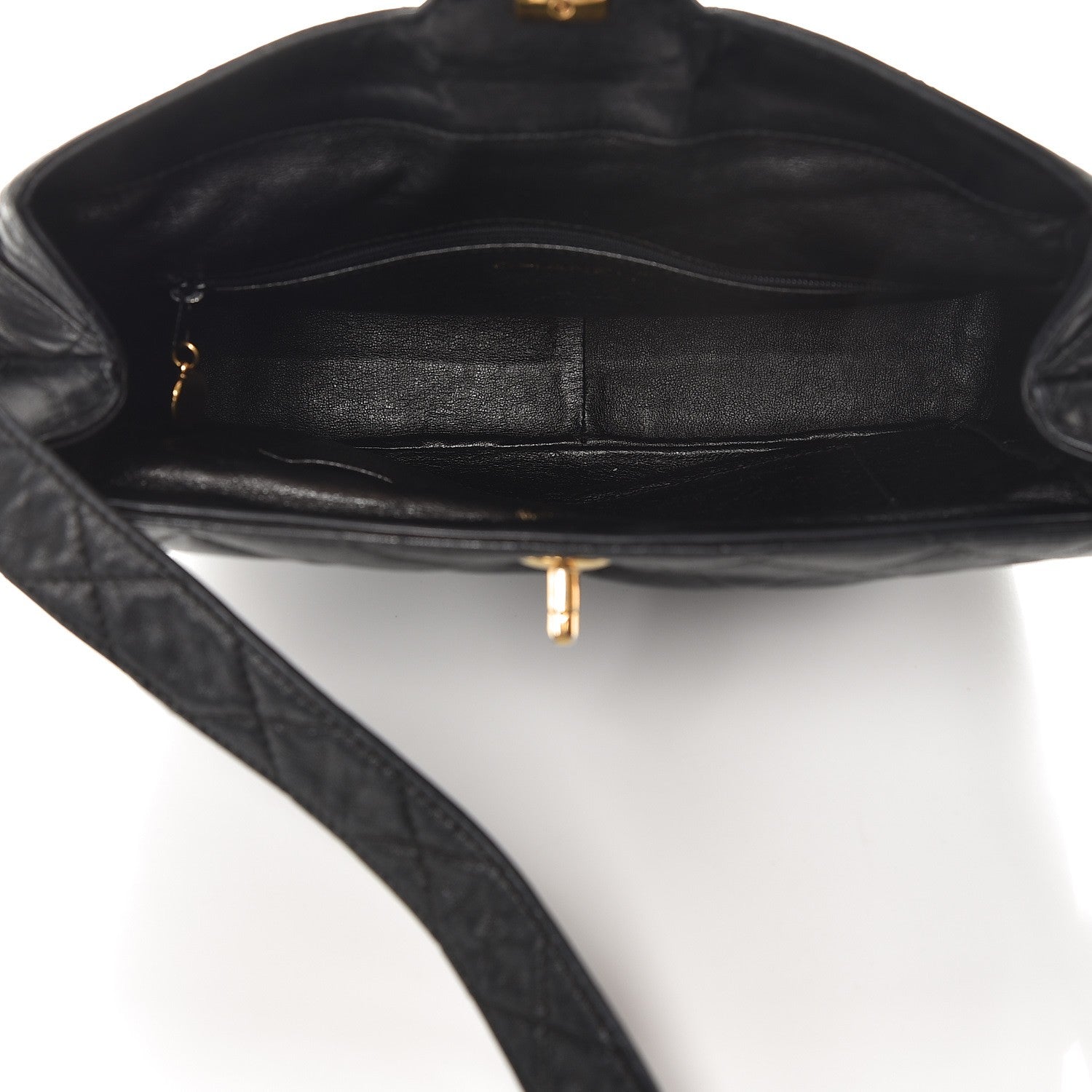 Chanel Lambskin Quilted Shoulder Bag Black 5 of 12