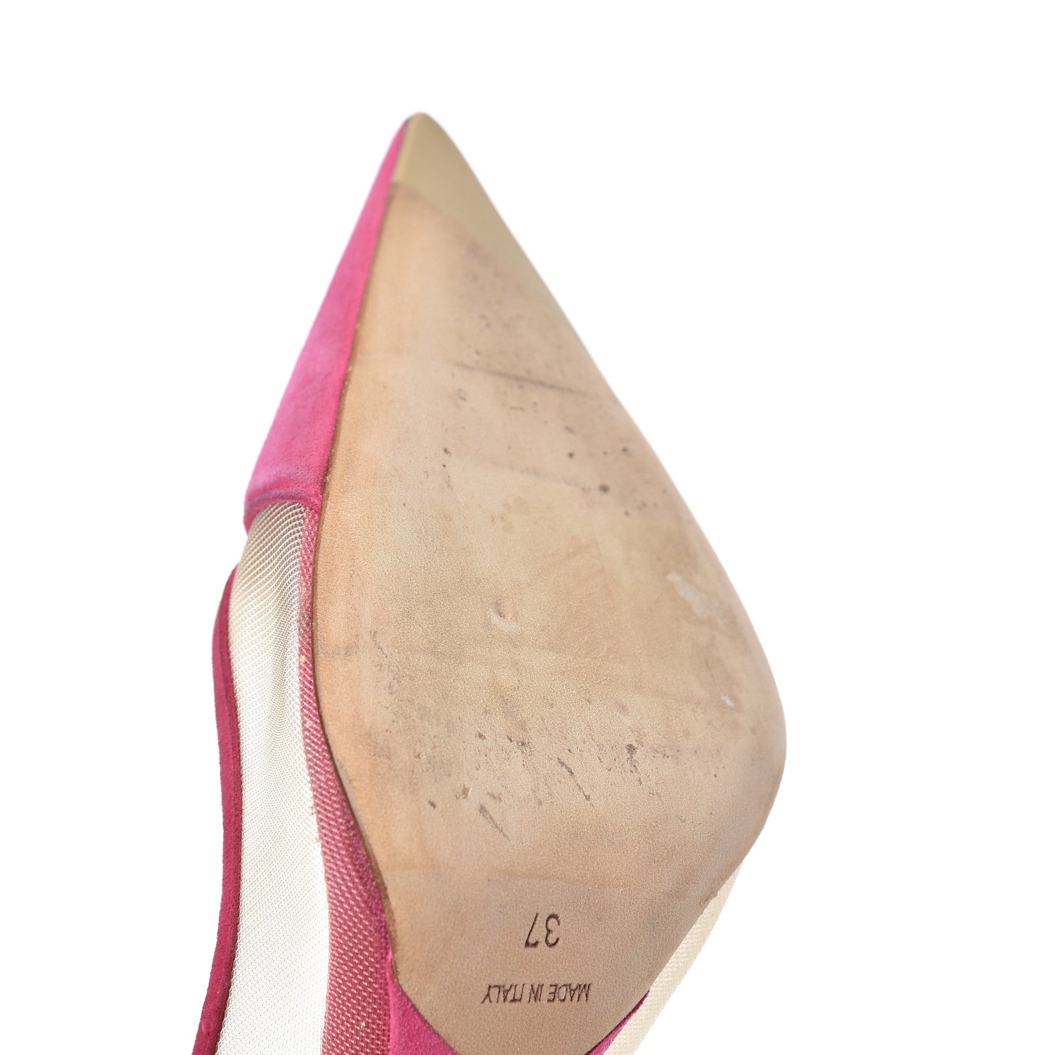 Christian Dior Suede Mesh Skin Pumps 37 Fuchsia 8 of 16