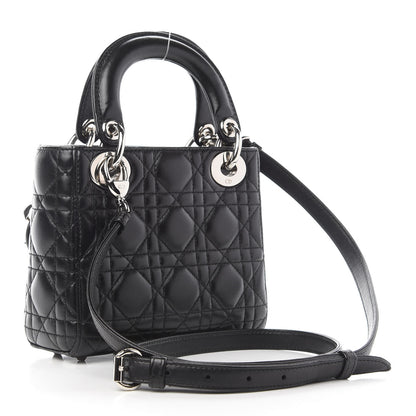 Christian Dior Lambskin Cannage Mini Lady Dior Black 3 of 8