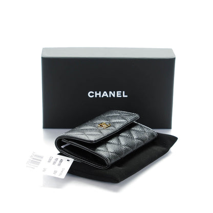 Chanel Caviar Quilted Flap Card Holder Black 4 of 8