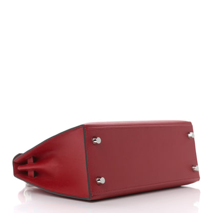 Hermes Madame Calfskin Verso Kelly Sellier 25 Rouge Piment Rose Pourpre 4 of 11