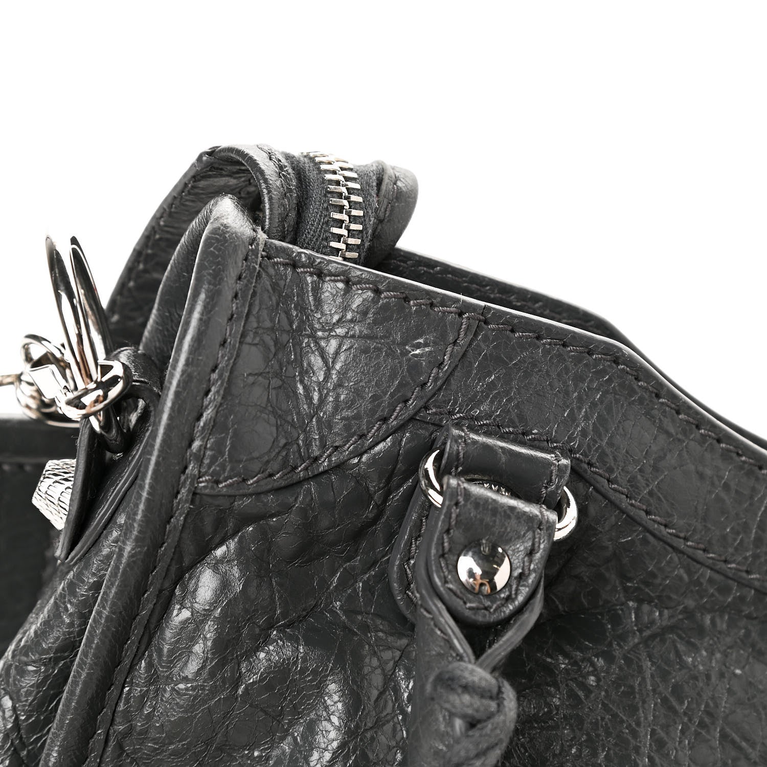 Balenciaga Agneau Giant 12 Silver Hardware Mini City Gris Fossile Anthracite 10 of 10