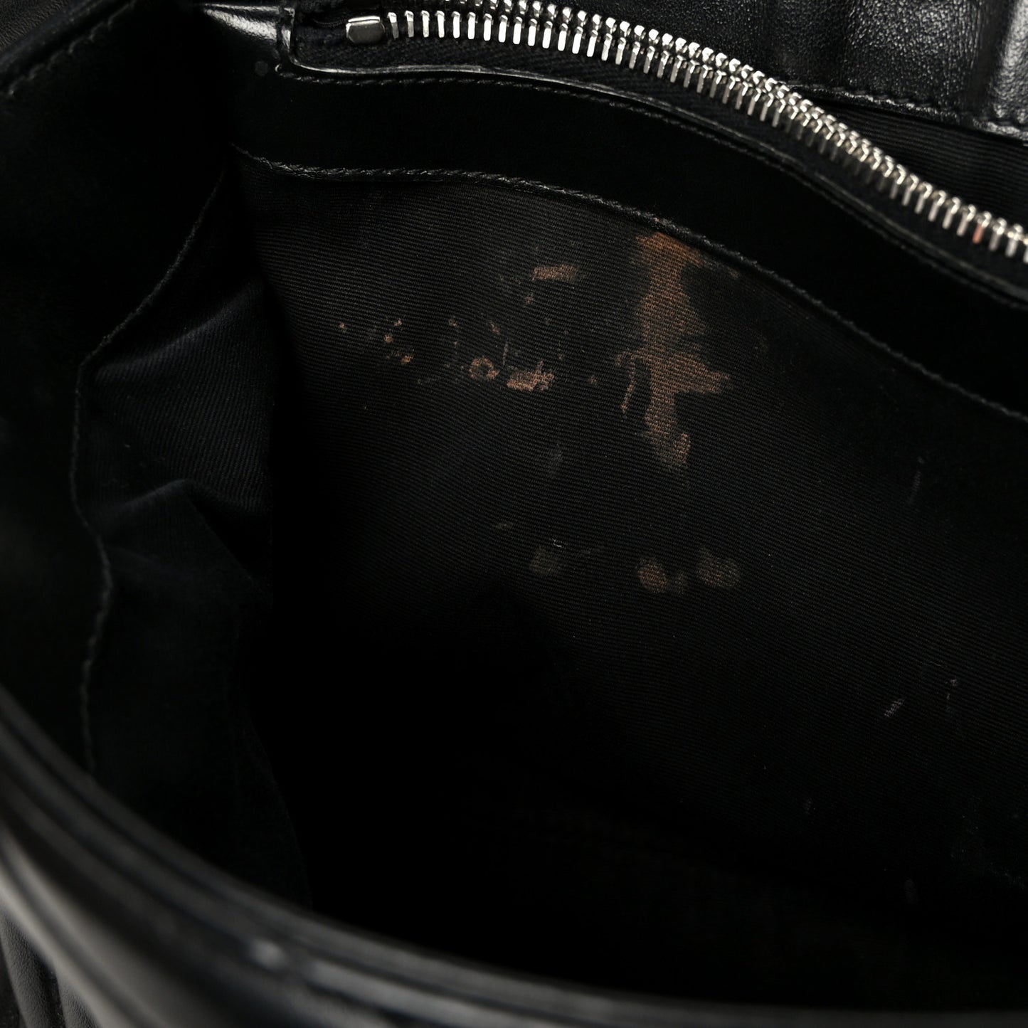 Calfskin Y Quilted Monogram Medium Loulou Chain Satchel Black