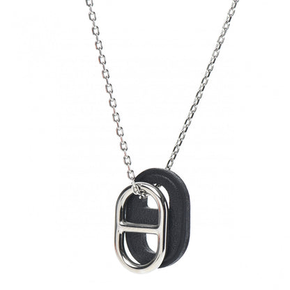 Hermes Swift O'Maillon Pendant Necklace Black 4 of 5