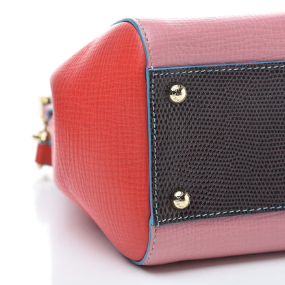 Dolce & Gabbana Lizard Tri-Color Medium Miss Sicily Satchel Red Pink Black 9 of 10
