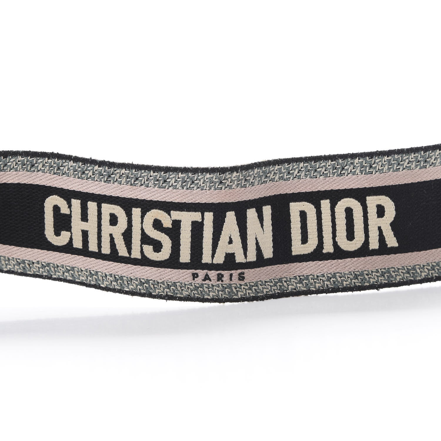Christian Dior Canvas Embroidered Shoulder Strap Rose Multicolor 3 of 6