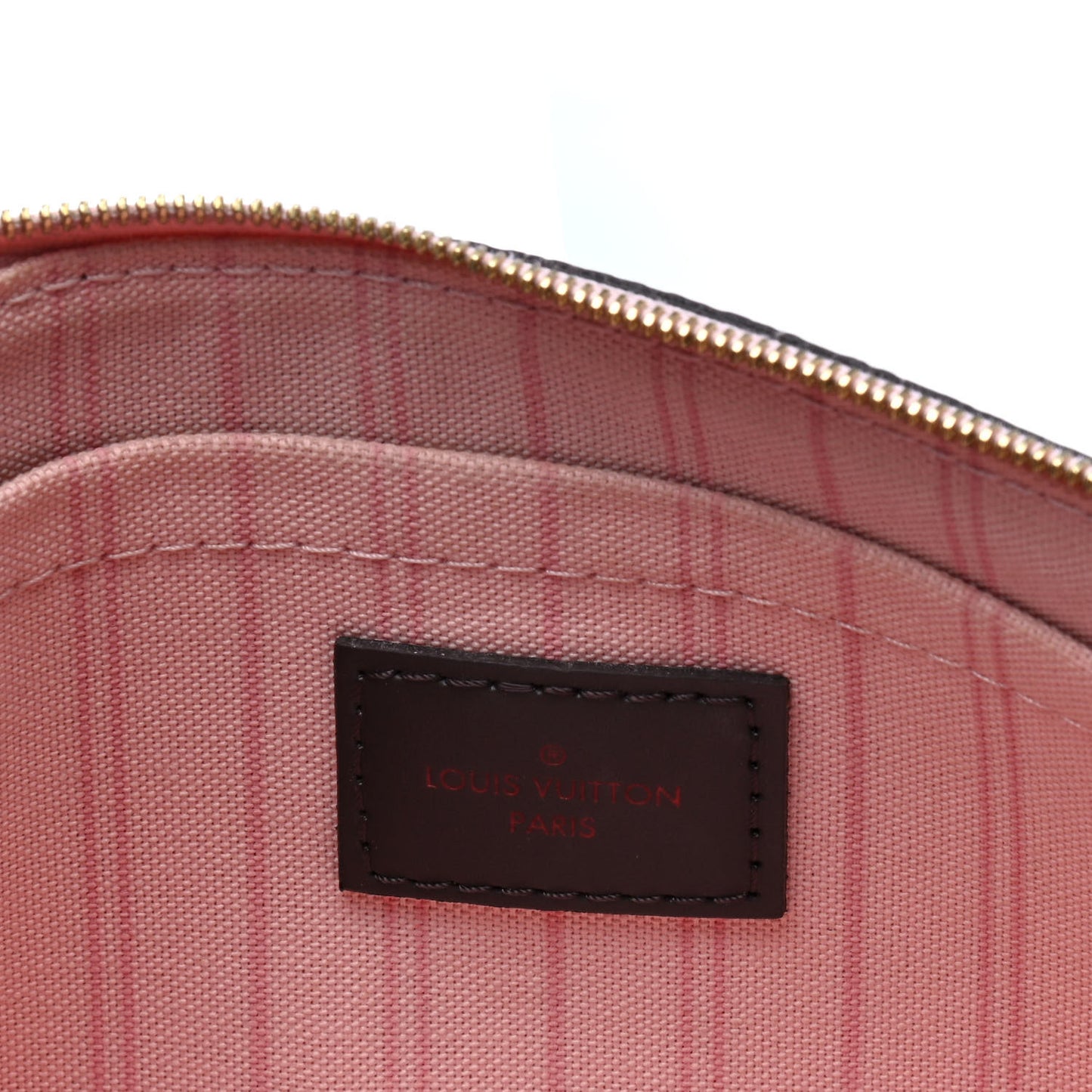 Damier Ebene Neverfull MM GM Pochette Rose Ballerine