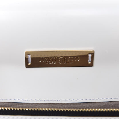 Jimmy Choo Smooth Pebbled Calfskin Amie Top Handle Bag White 6 of 7