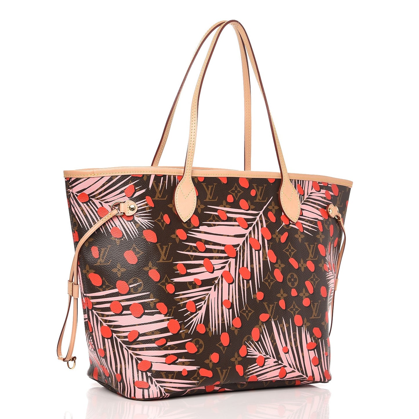 Monogram Jungle Dots Neo Neverfull MM Sugar Pink Poppy
