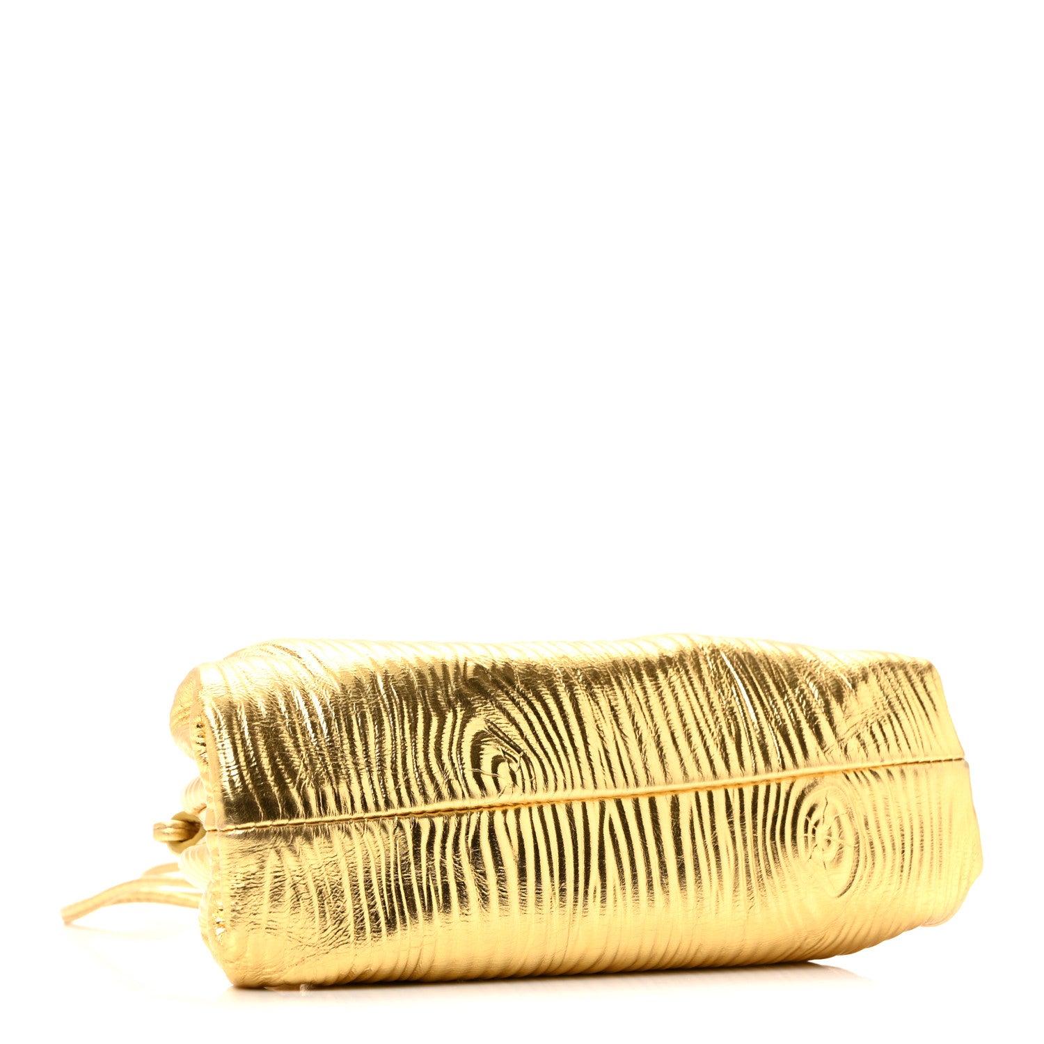 Bottega Veneta Metallic Bark Calfskin The Mini Pouch Gold 1822334