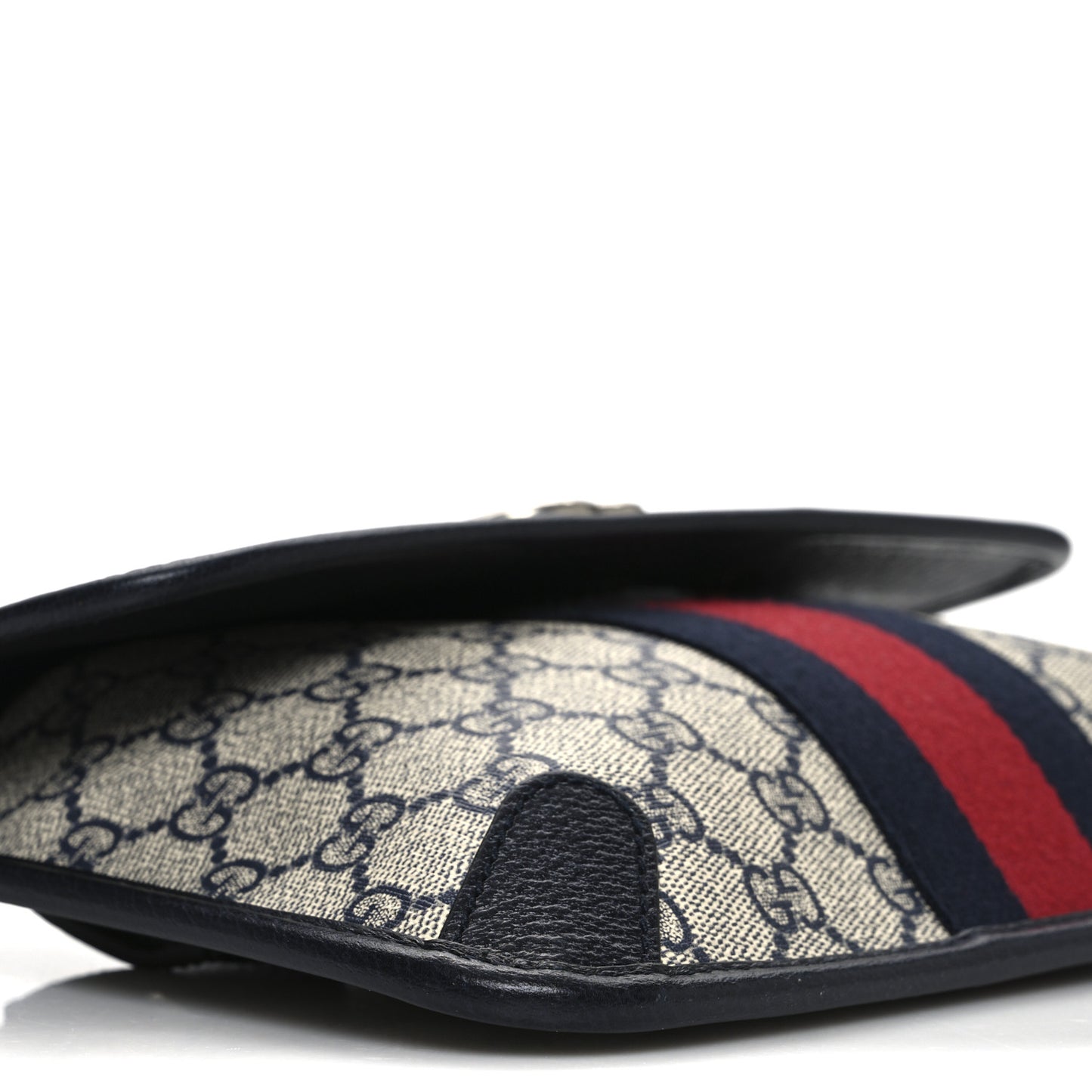 GG Supreme Monogram Web Small Ophidia Belt Bag 90 36 Beige Navy