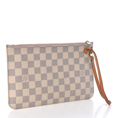 Louis Vuitton Damier Azur Neverfull MM GM Pochette Rose Ballerine 3 of 9