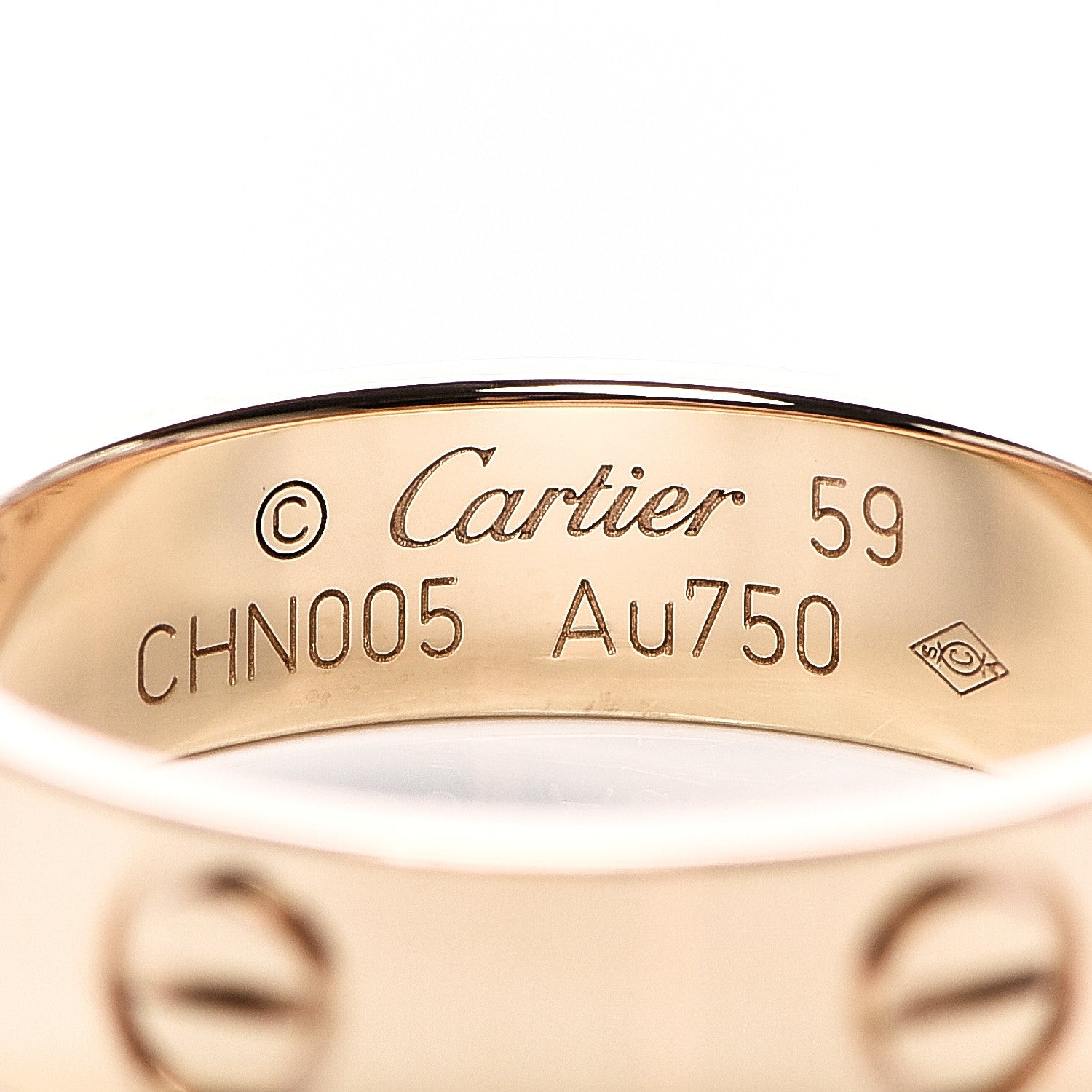 Cartier 18K Yellow Gold 5.5mm LOVE Ring 59 8.75 3 of 4