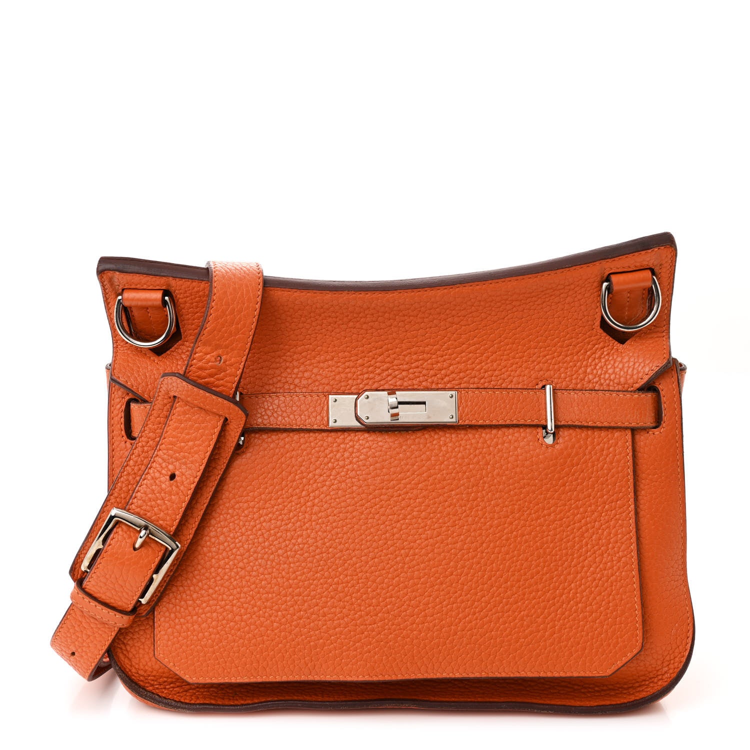 Hermes Taurillon Clemence Jypsiere 28 Orange 1 of 14