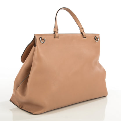 Gucci Cellarius Calfskin Large Bamboo Daily Top Handle Bag Camelia 4 of 6
