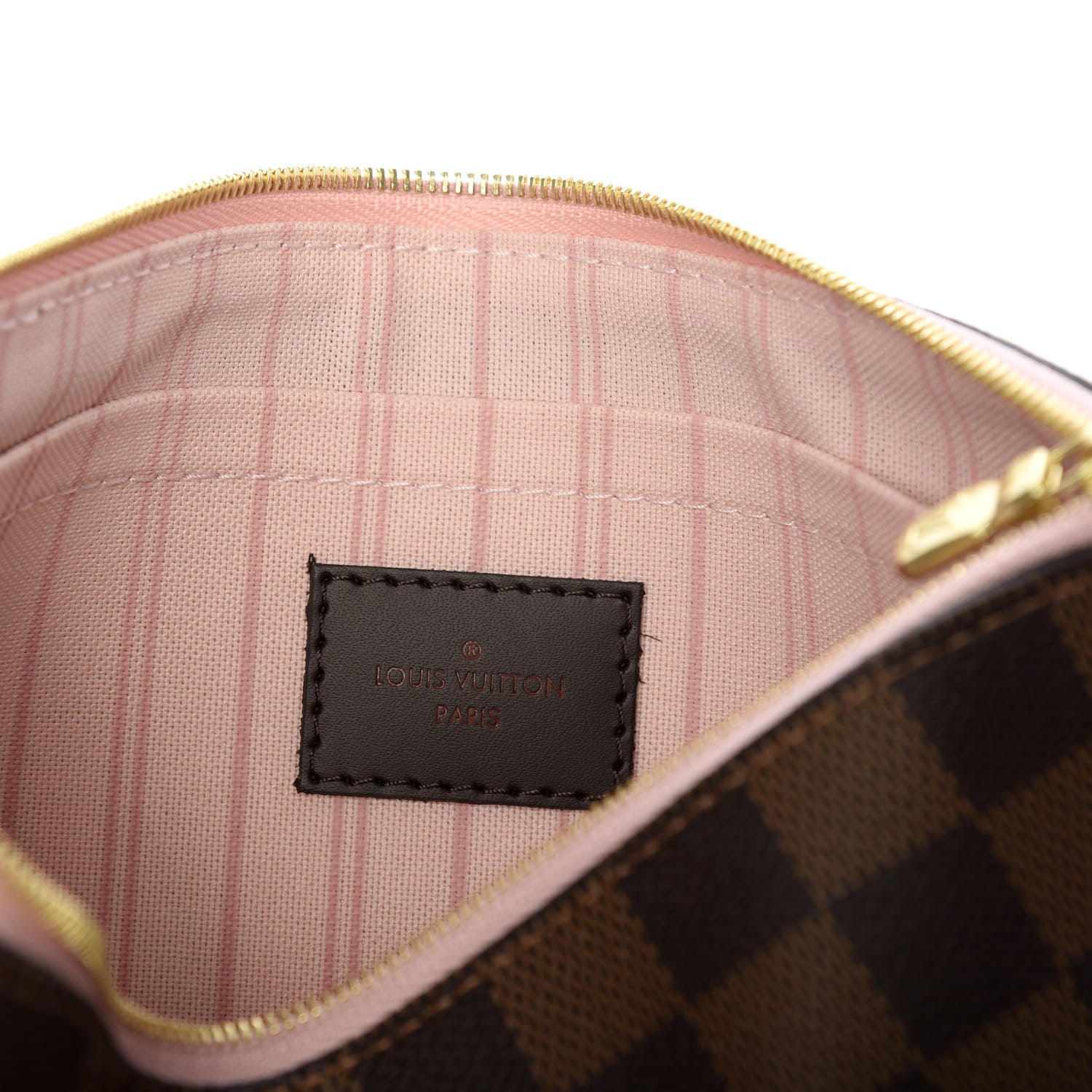 Louis Vuitton Damier Ebene Neverfull MM GM Pochette Rose Ballerine 6 of 7