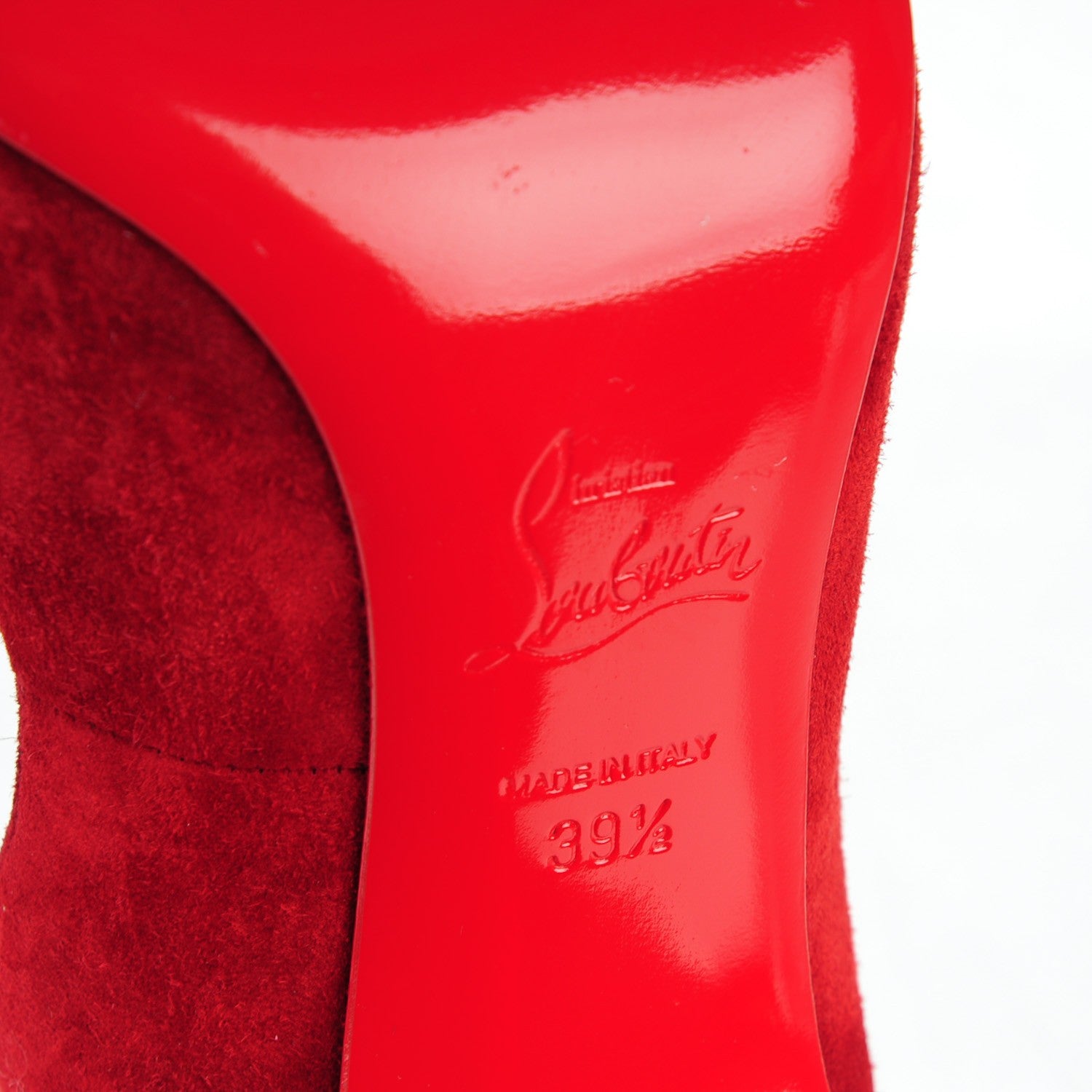 Christian Louboutin Suede Victorina 100 Pumps 39.5 Carmin 6 of 8