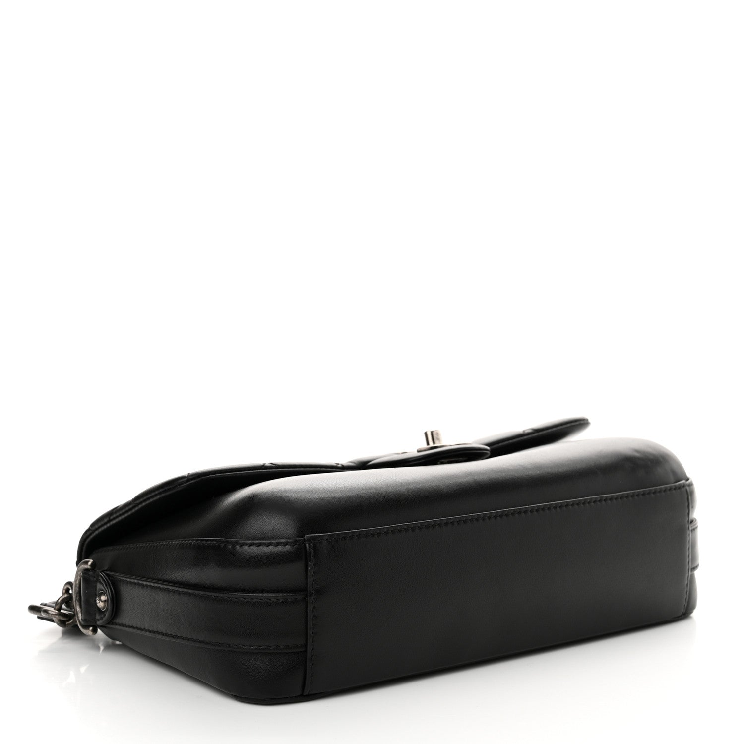 Chanel Calfskin Quilted Large Rock My Shoulder Flap Black 4 of 11