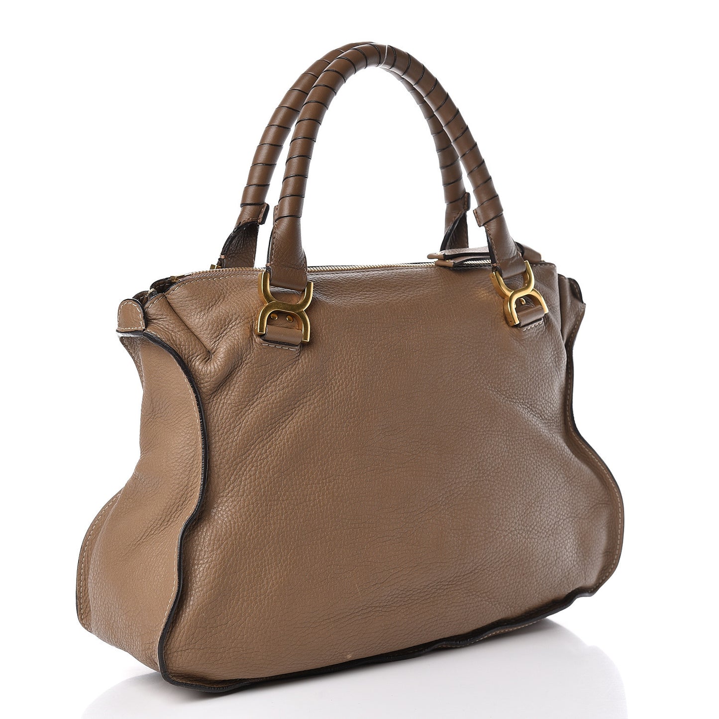 Calfskin Large Marcie Satchel Nut