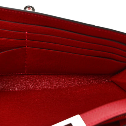 Hermes Epsom Flag Kelly Longue Wallet Rouge Casaque Rouge H 5 of 8
