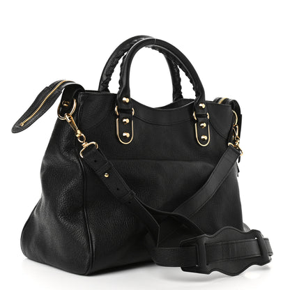 Balenciaga Chevre Gold Metallic Edge Hardware Velo Black 3 of 10