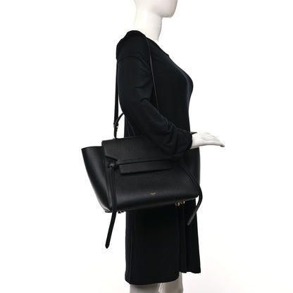Celine Grained Calfskin Mini Belt Bag Black 2 of 11