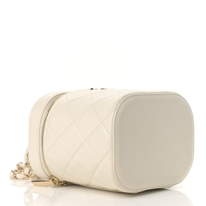 Chanel Lambskin Quilted Trendy Vanity Case White 4 of 14