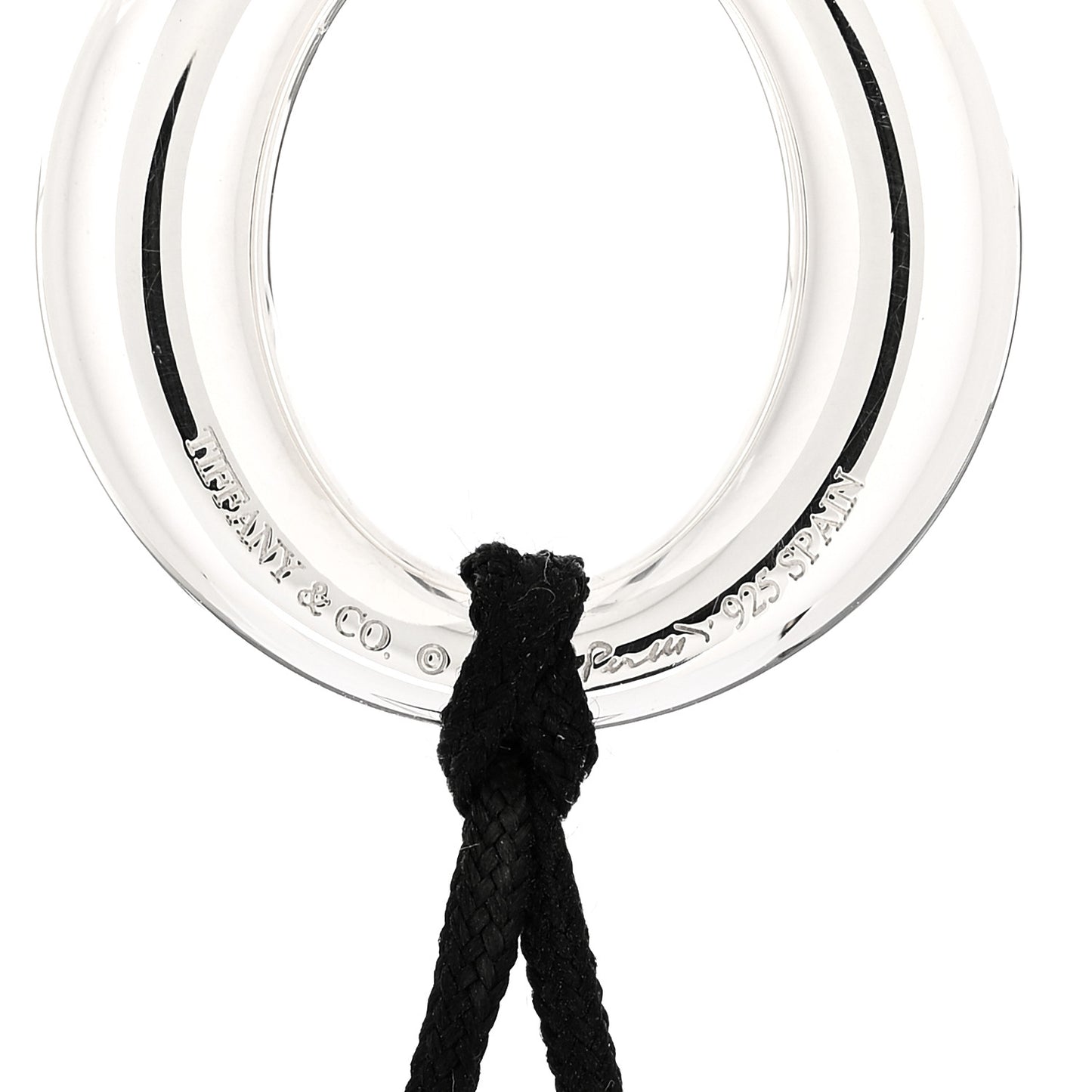 Sterling Silver Elsa Peretti Sevillana Circle Cord Necklace