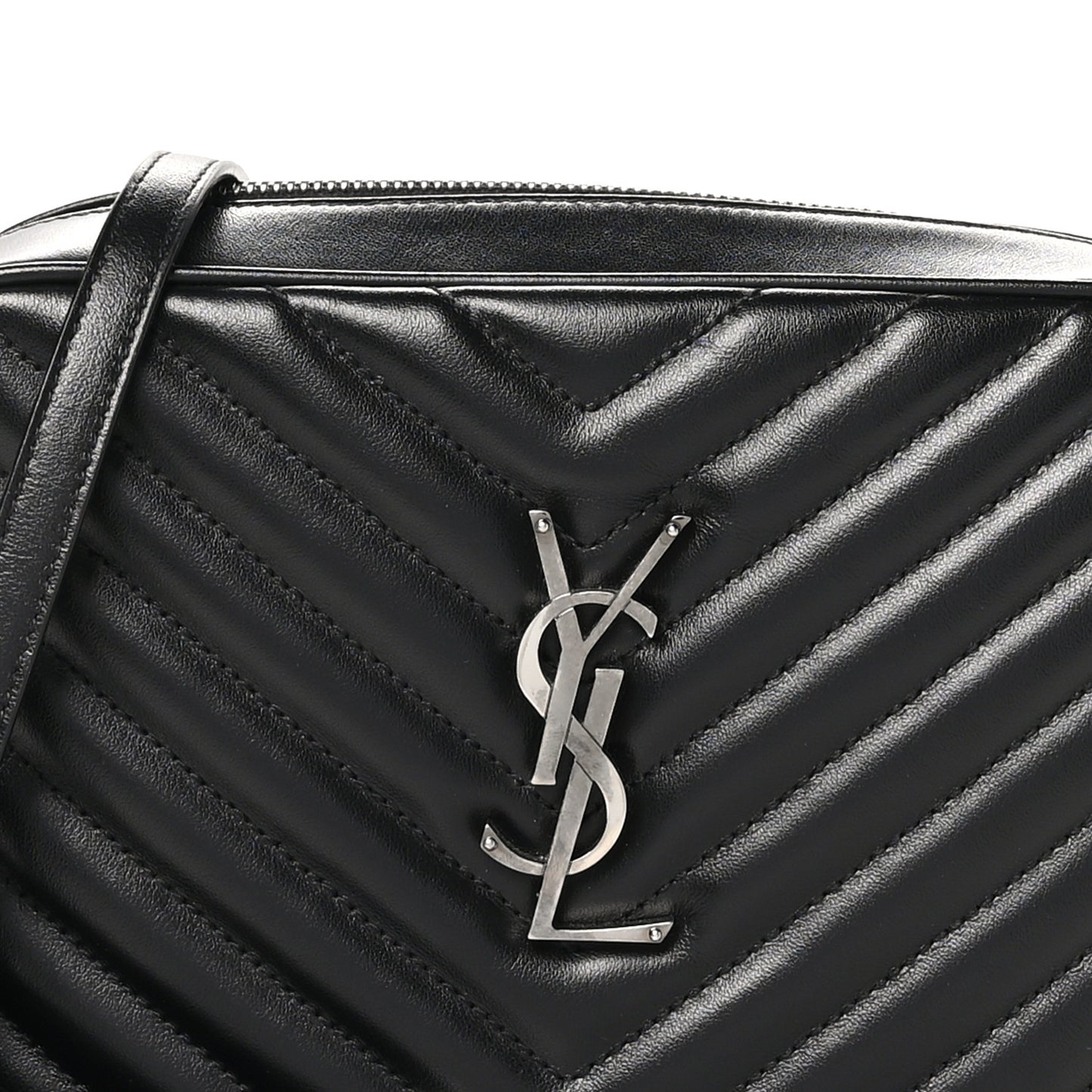 Calfskin Matelasse Monogram Lou Camera Bag Black