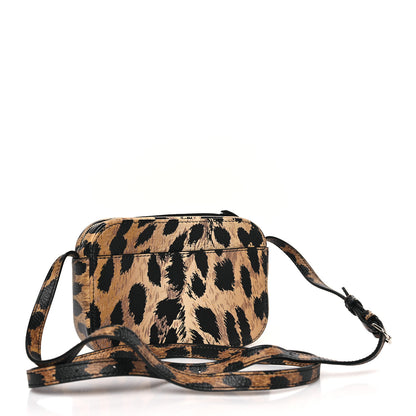 Balenciaga Calfskin Printed Leopard XS Everyday Camera Bag Beige White 3 of 8