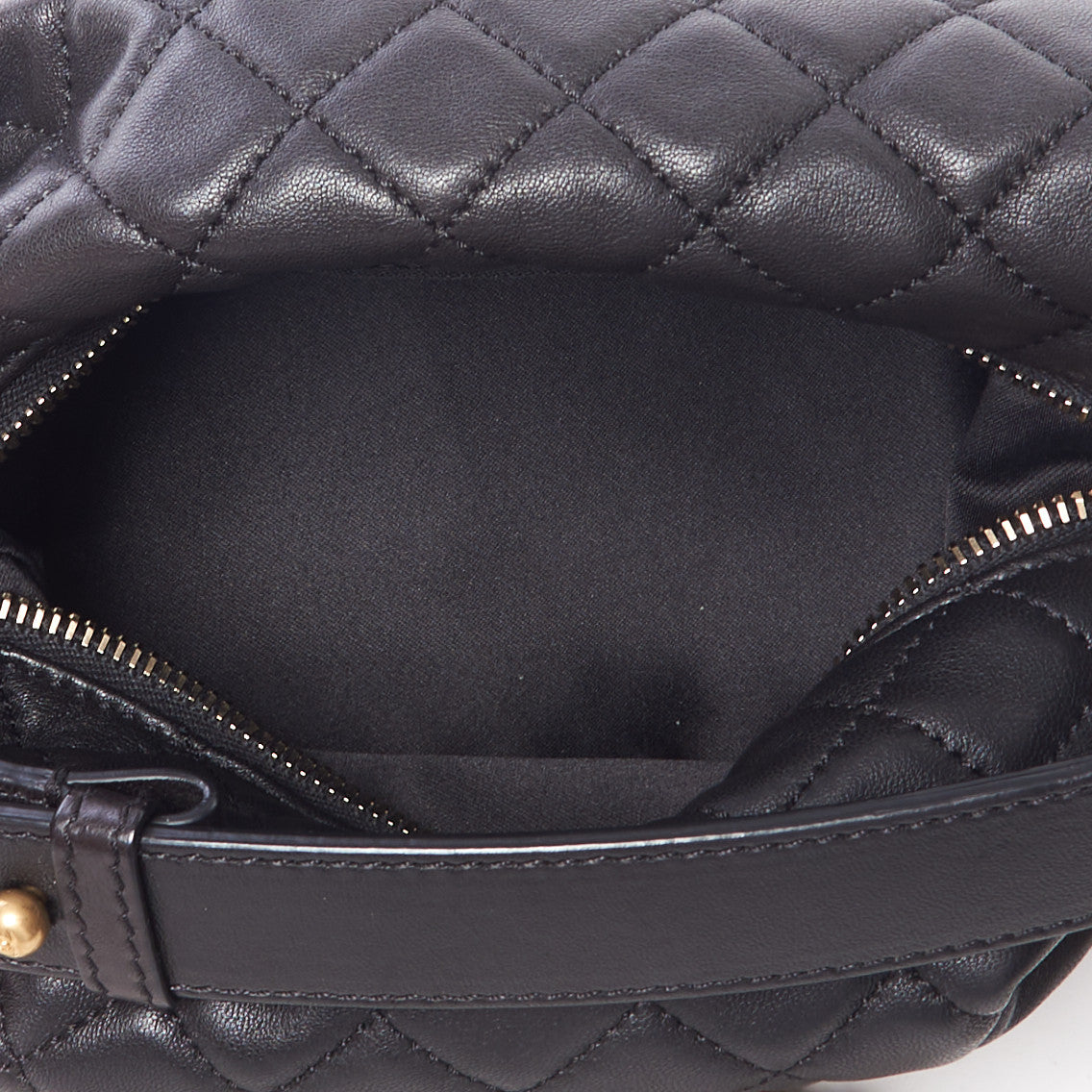 Chanel Lambskin Quilted Small Hobo Black 6 of 9