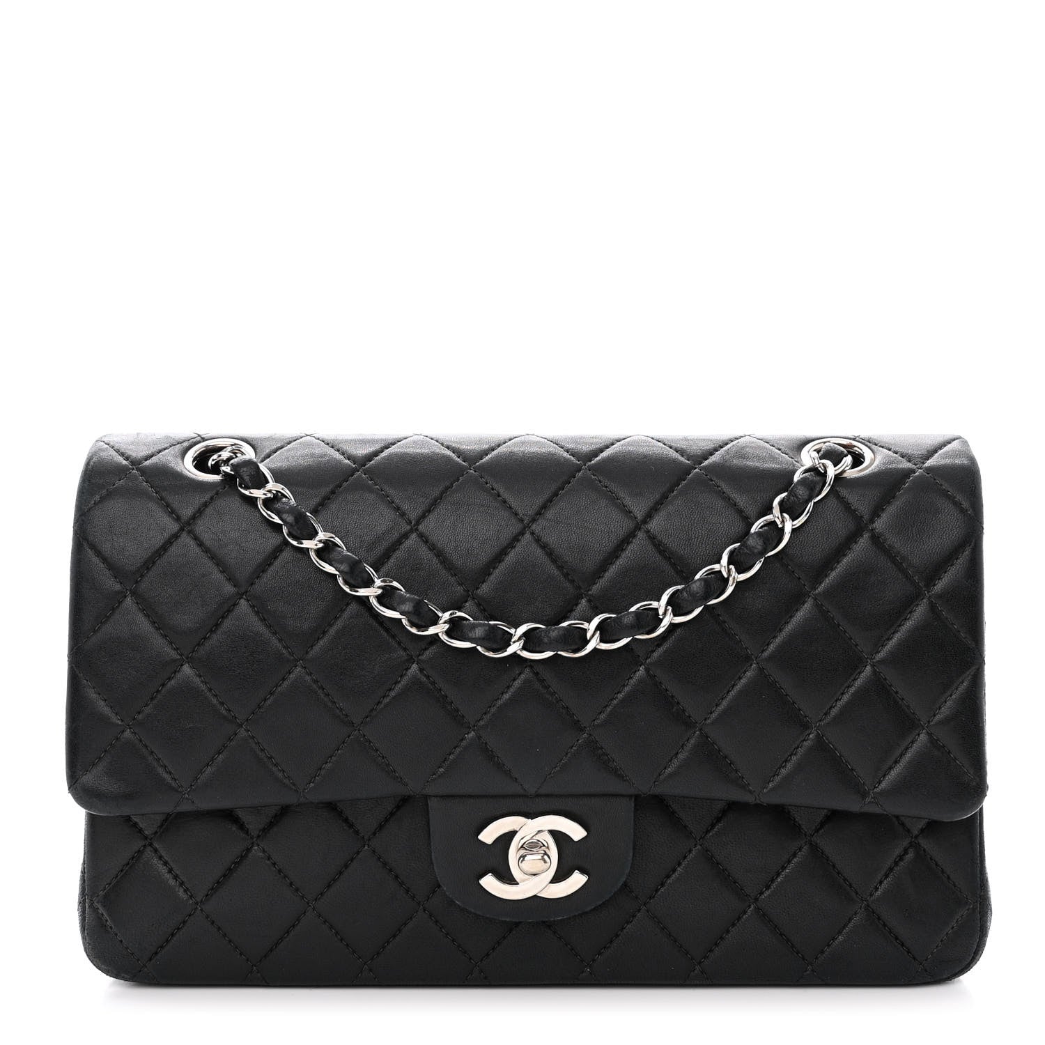 Chanel Lambskin Quilted Medium Double Flap Black 1 of 19