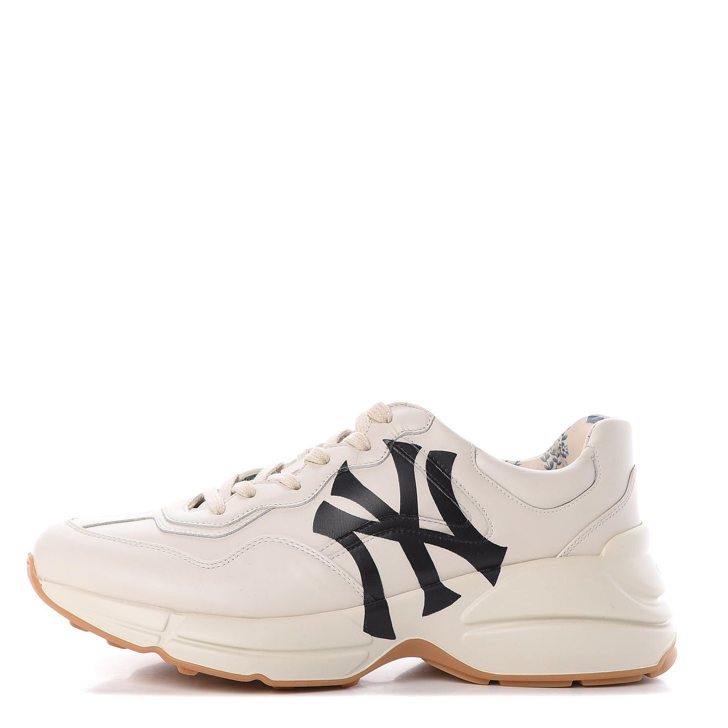 X MLB Calfskin NY Yankees Mens Rhyton Sneakers 8 Mystic White