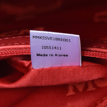MCM Visetos Studded Medium Stark M Backpack Coral 8 of 9