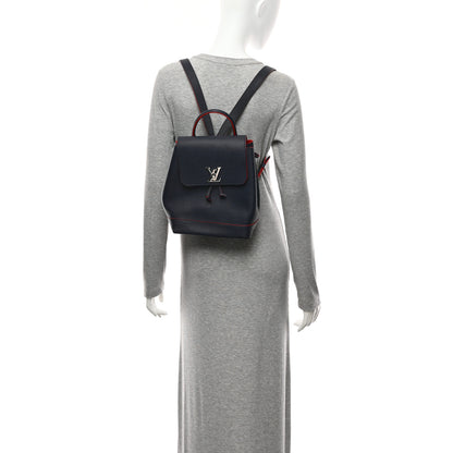 Louis Vuitton Soft Calfskin Lockme Backpack Marine Rouge 2 of 10